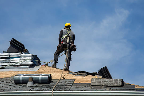Professional Roofing technician working in North Street, MI